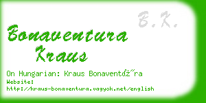 bonaventura kraus business card